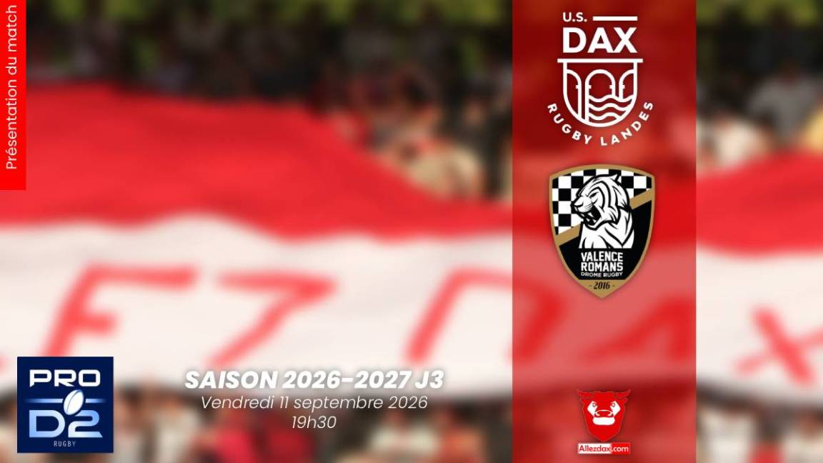 PROD2 2026-2027 J3 : DAX - VALENCE-ROMANS