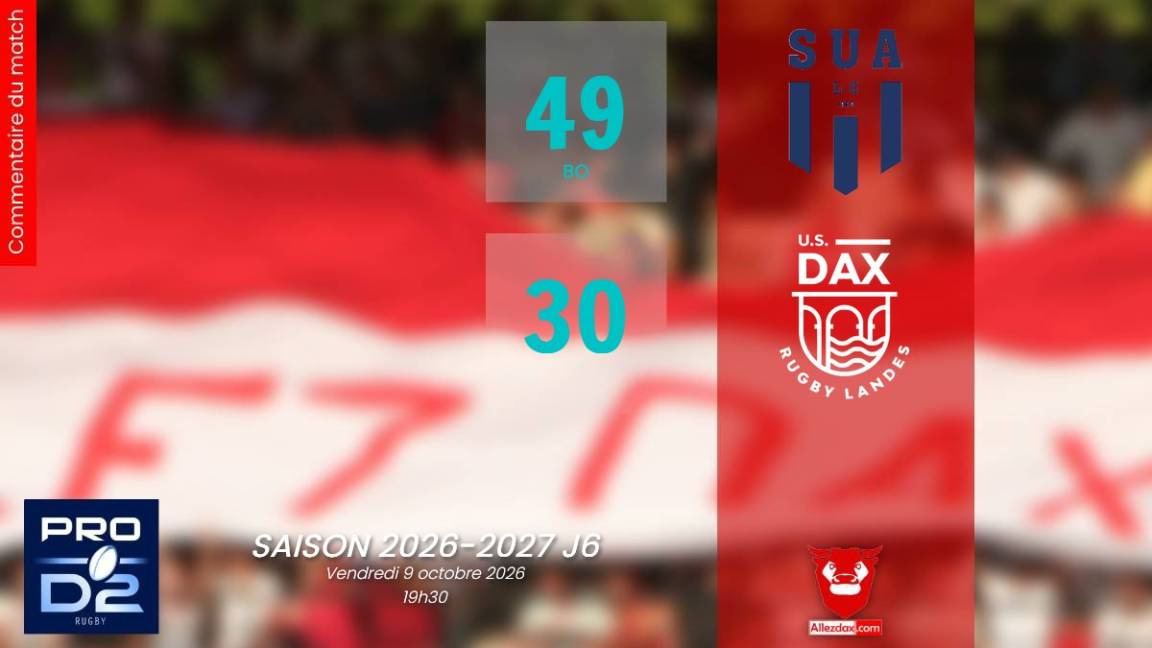 PROD2 2026-2027 J6 : AGEN - DAX